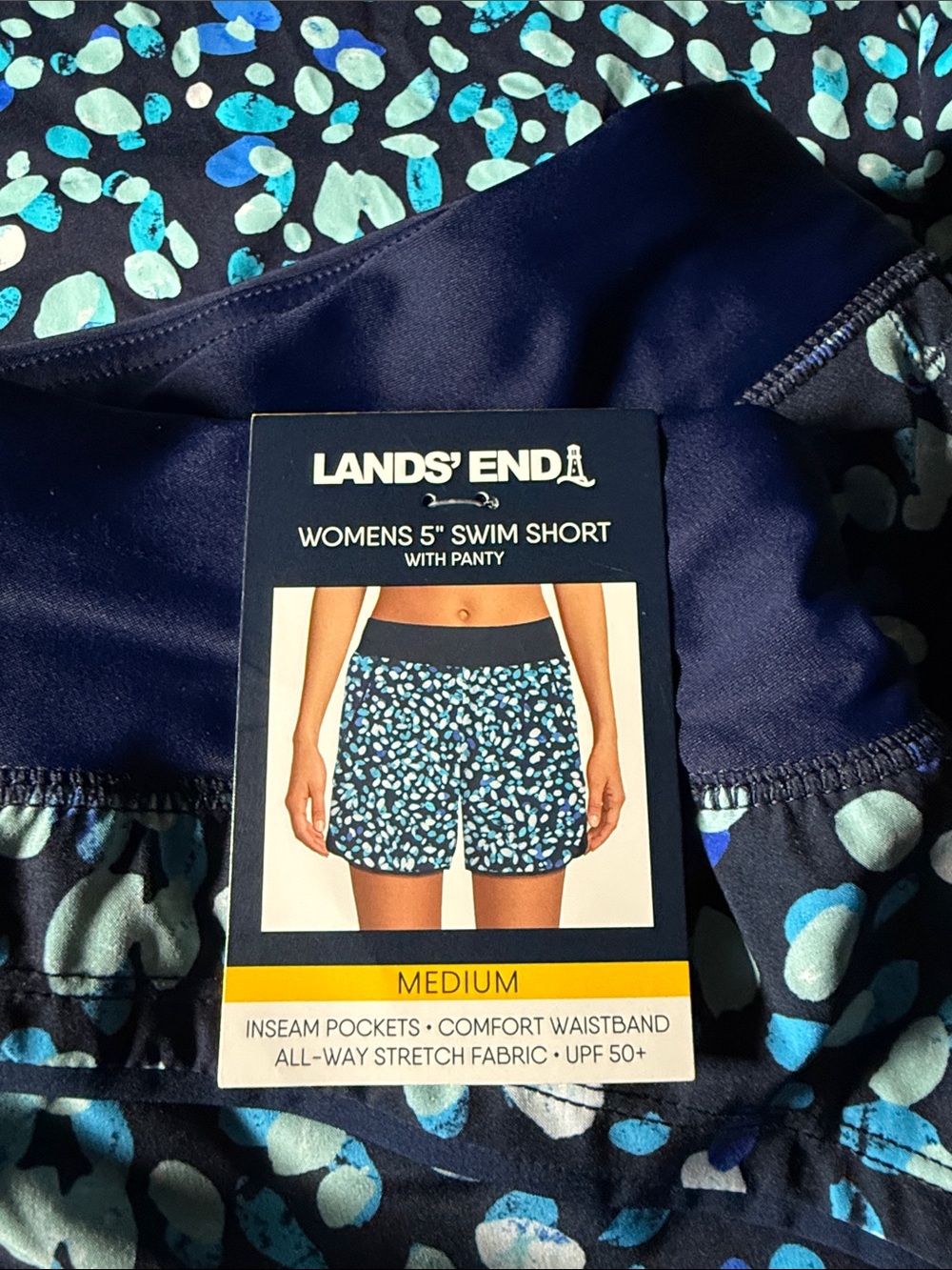 Lands' End Women's Swim Shorts with Panty, Size Medium, Large, X Large, XX Large - Picture 7 of 8